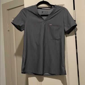XS Figs Grey one pocket scrub top. Minimal wear.